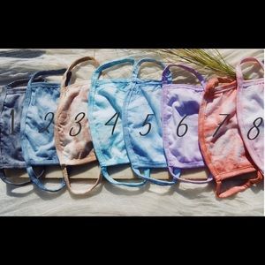 Tie dye face masks